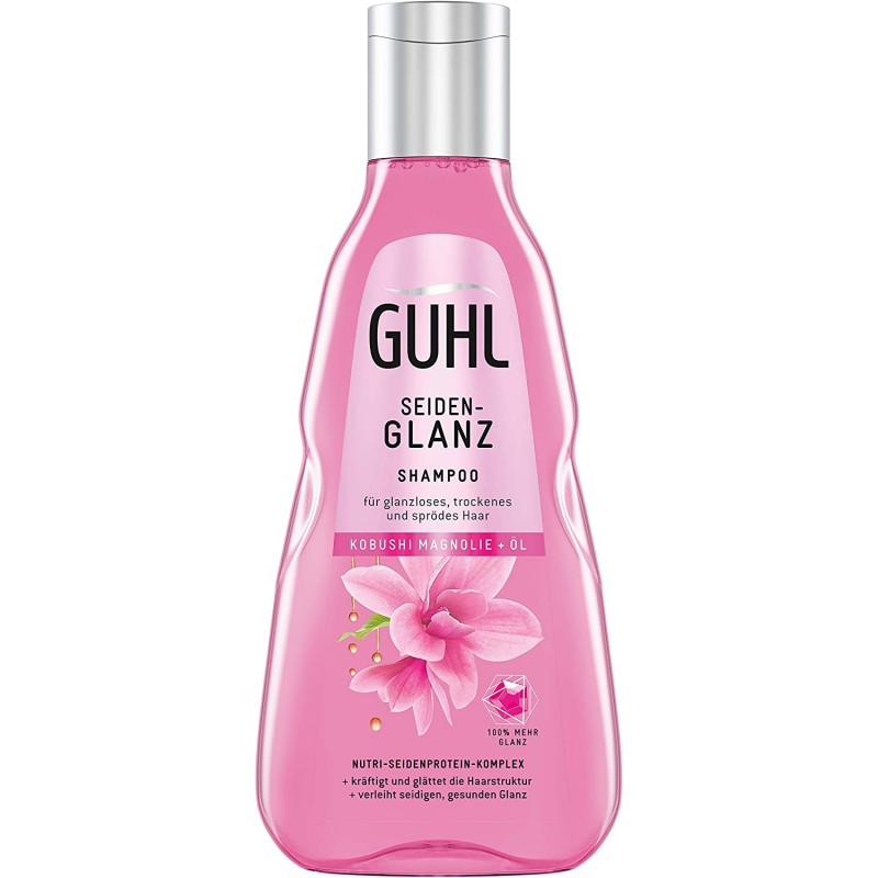 Guhl 실키 샤인 샴푸 매그놀리아 고부시 및 오일 함유, 모발 강화, 푸석푸석한 모발용 250ml