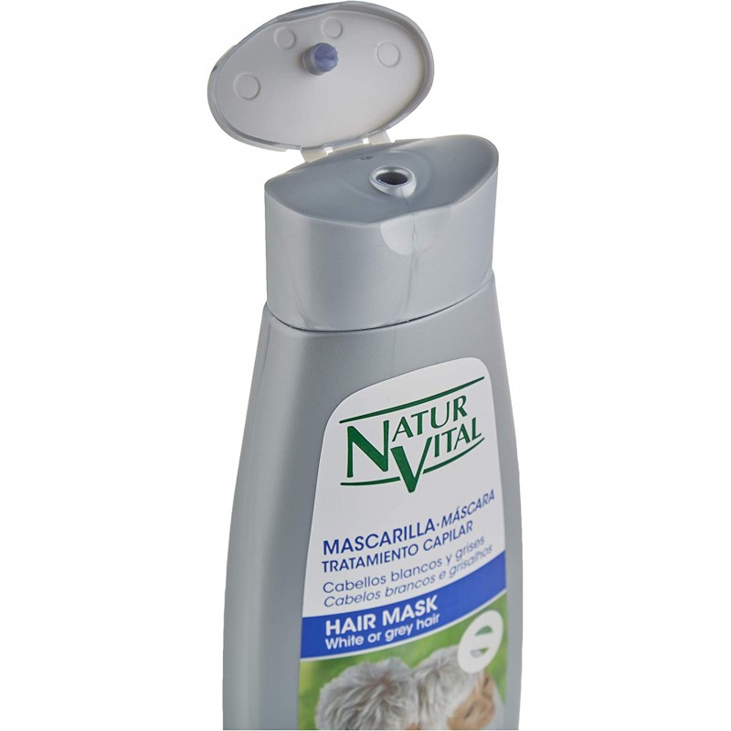 NaturVital Silver Mask 흰색 및 회색 머리카락 여성스러운 향기 300ml