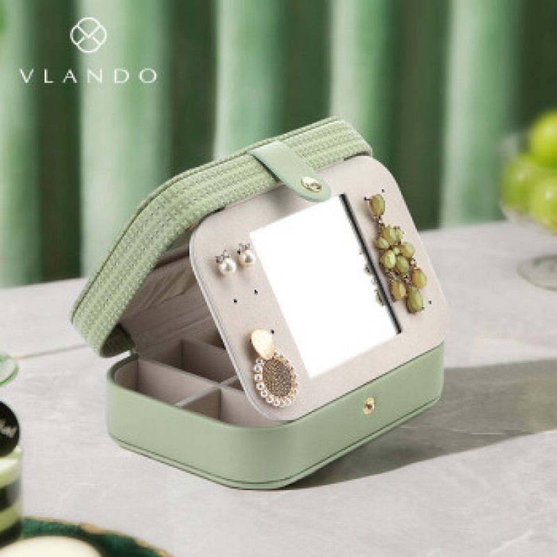 Vlando 여성 귀걸이 반지 팔찌 쥬얼리 보관함