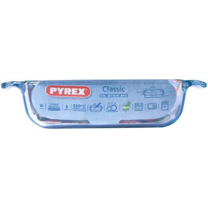 Pyrex Classic Glass - 직사각형 접시 22 x 13cm, 투명