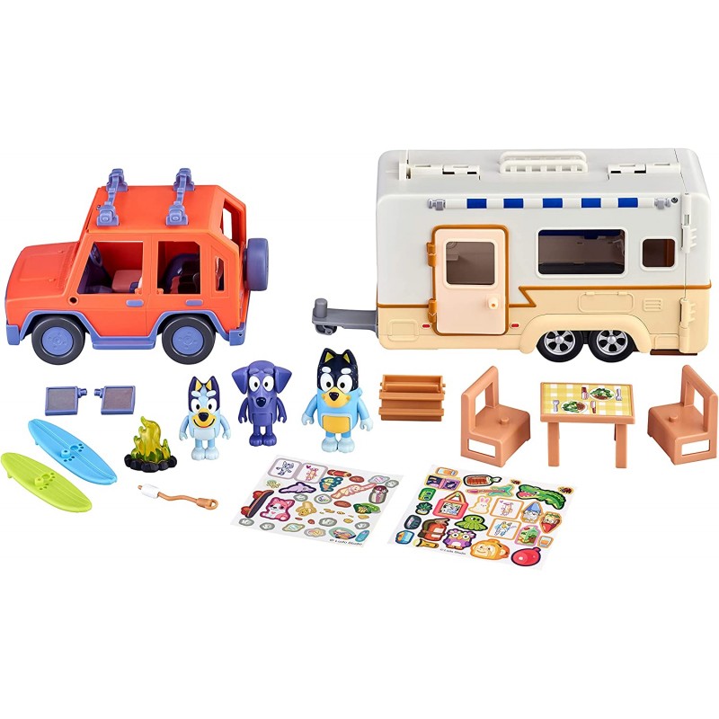 Bluey Ultimate Caravan Adventures - Caravan Playset 및 3개의 2.5-3