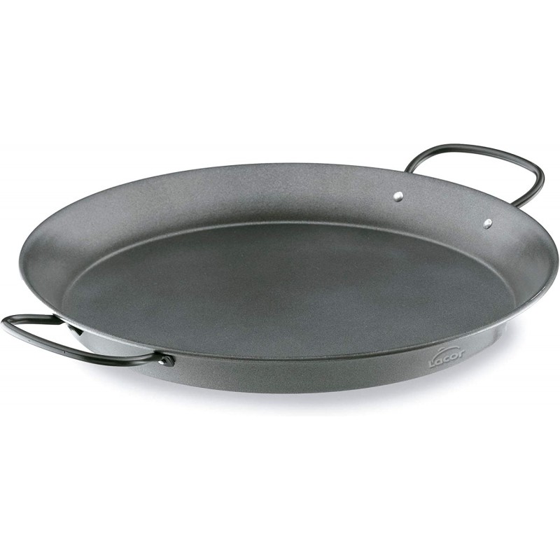 Lacor - 60139 - 탄소강 빠에야팬 논스틱, 비트로세라믹, 전기, 친환경 코팅, 9인분용량 40cm