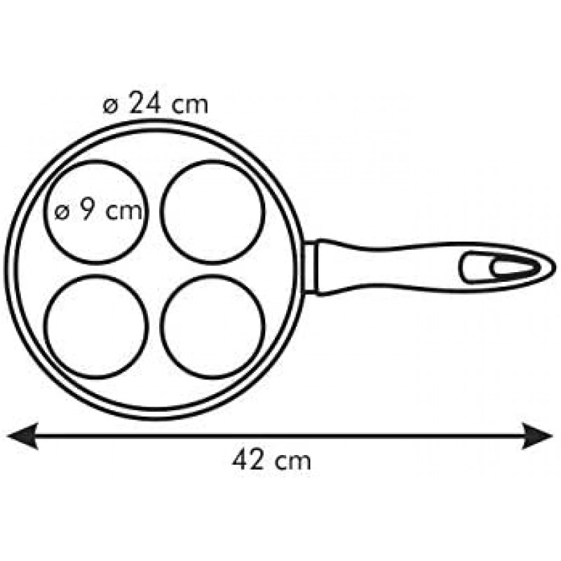 Tescoma 프라이팬 4홀 멀티컬러 24cm