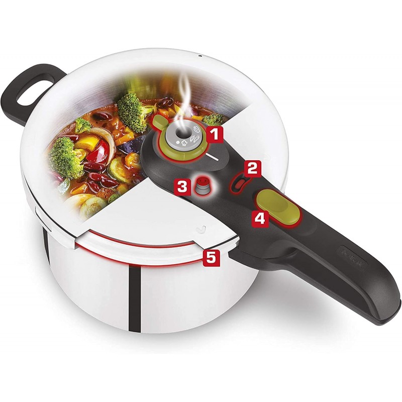 Tefal X9010101 압력솥용 개스킷, 플라스틱, 교체용 고무, 안전한 밀봉 220mm