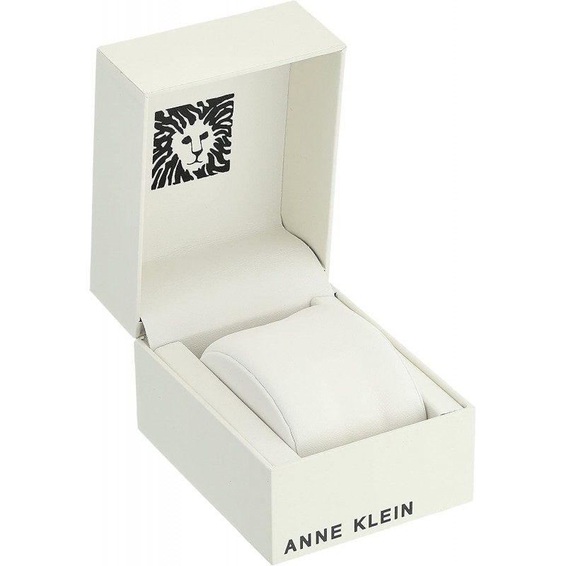 Anne Klein 여성용 AK/1018RGWT 다이아몬드 액센트 화이트 세라믹 팔찌 시계