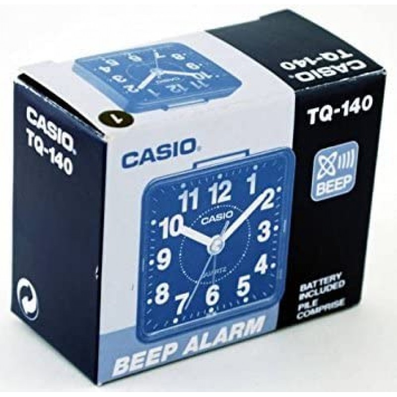 CASIO TQ140 여행용 알람 시계 - 블랙(제조업체에서 단종)