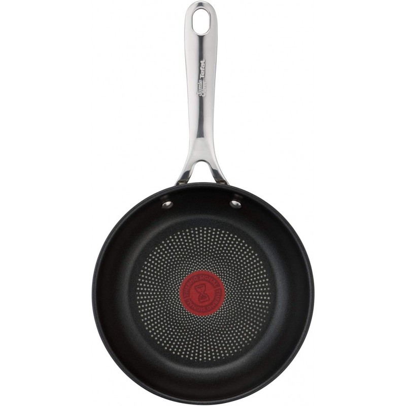 Tefal Jamie Oliver 프라이팬 20cm, 스테인리스 스틸, 티타늄으로 강화된 논스틱, 열 신호, 깊은 모양, 가스, 세라믹, 전기 및 인덕션 호브에 적합, 세척 용이