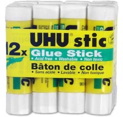 UHU Stic Permanent Clear Application Glue Stick, 0.29 oz, 팩당 12개 (99450) : 사무용품