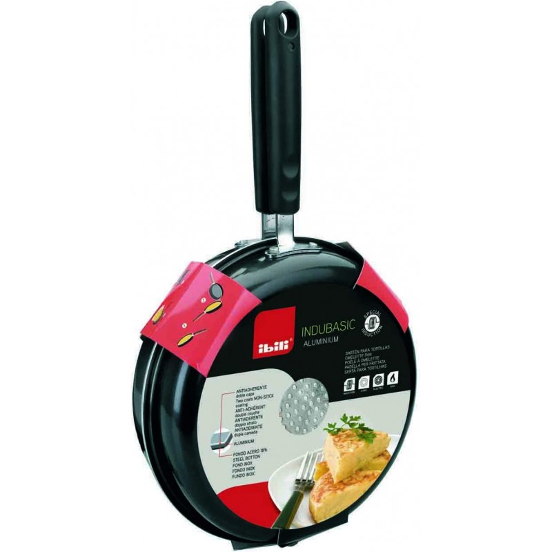 IBILI Indubasic Tortilla 프라이팬 - 알루미늄, 베이클라이트 손잡이, 붙지 않음 - 14cm