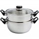 Quid Gastro 신선한 세트 스티머 + 소스팬 22cm, INOX 뚜껑 포함, 스테인리스 스틸, 9.43cm