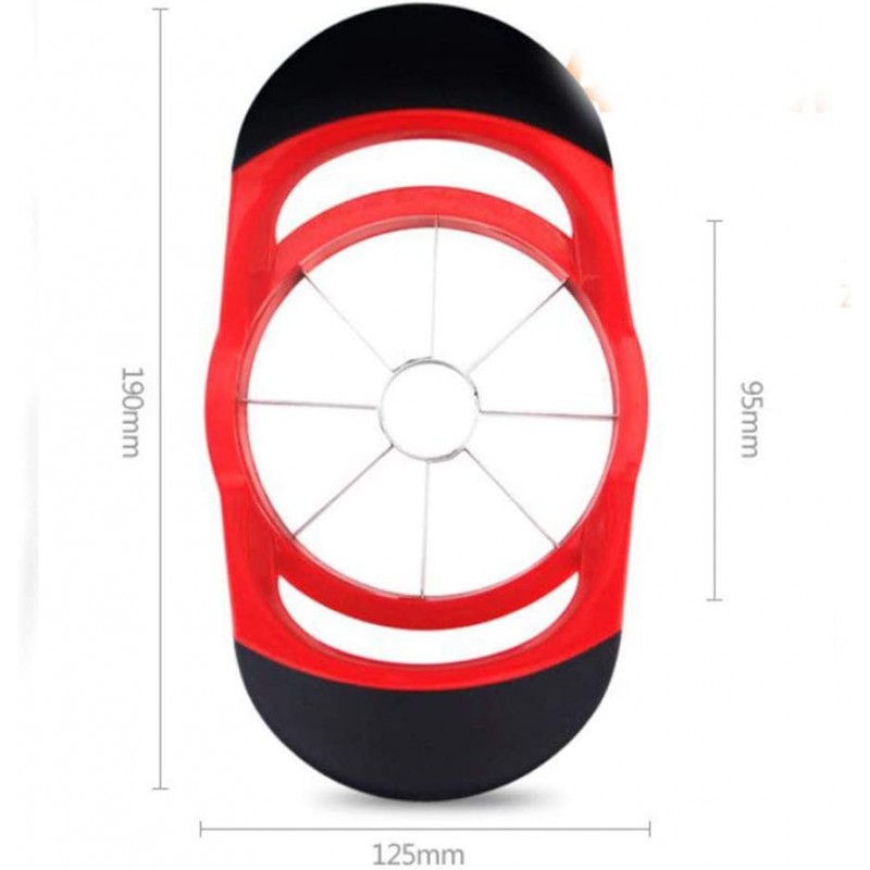 YUEMING 사과 슬라이서, 사과 커터 인체 공학적 그립 핸들 스테인레스 스틸, 사과 필러