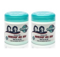 Stylin' Dredz Mouldin' Gel Wax - Loc n Twist Gel - Dreadlock Gel Wax with Tea Tree Oil - 500ml 2팩