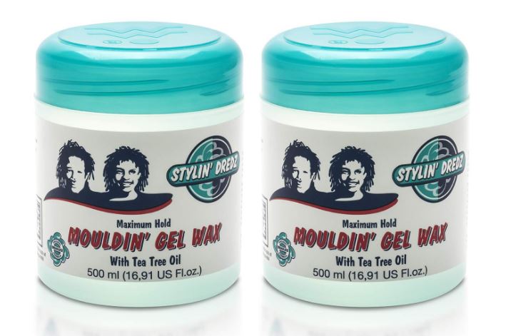 Stylin' Dredz Mouldin' Gel Wax - Loc n Twist Gel - Dreadlock Gel Wax with Tea Tree Oil - 500ml 2팩