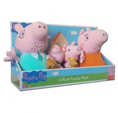 Peppa Pig 4 패밀리 플러시 장난감 팩(프레젠테이션 상자)