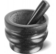 Cole & Mason 14 cm Black Pestle and Mortar, Black Granite, 2개