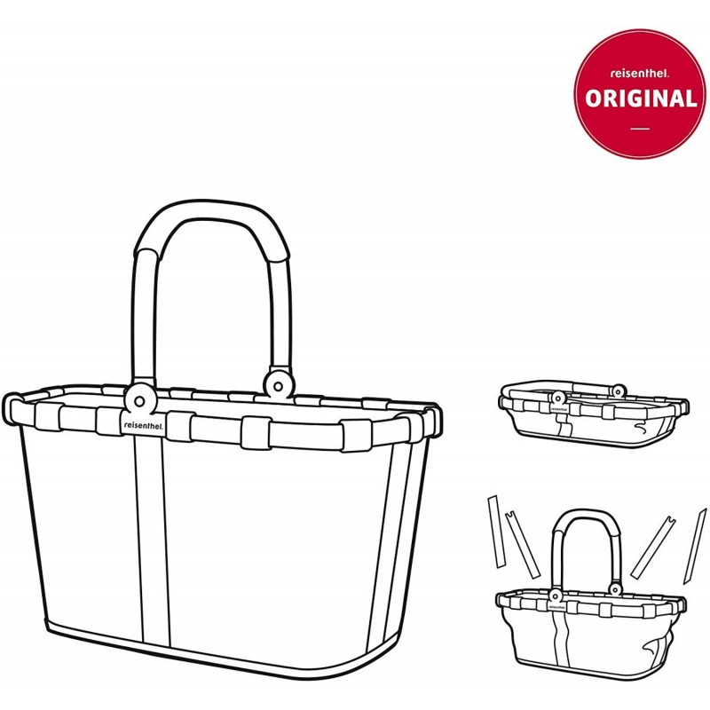 reisenthel carrybag - 넉넉한 수납 공간과 실용적인 내부 포켓이 있는 견고한 쇼핑 바구니, 우아하고 발수 디자인, 루비 페이즐리