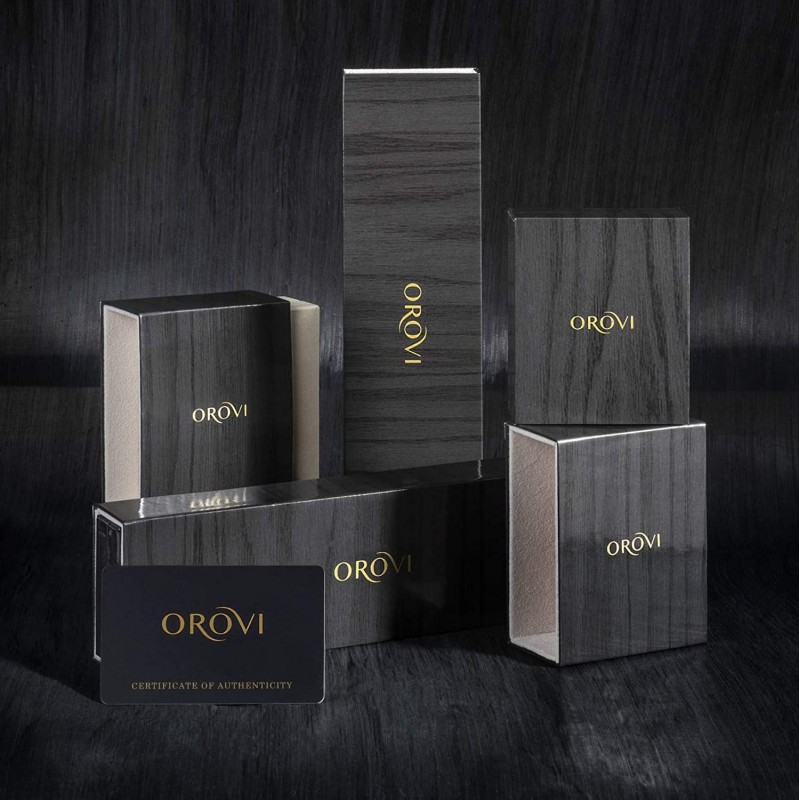 Orovi 보석 여성용 목걸이, 토파즈 보석/탄생석 드롭 펜던트, 블루 체인 9ct 옐로우 골드/375 골드, 길이 45 cm