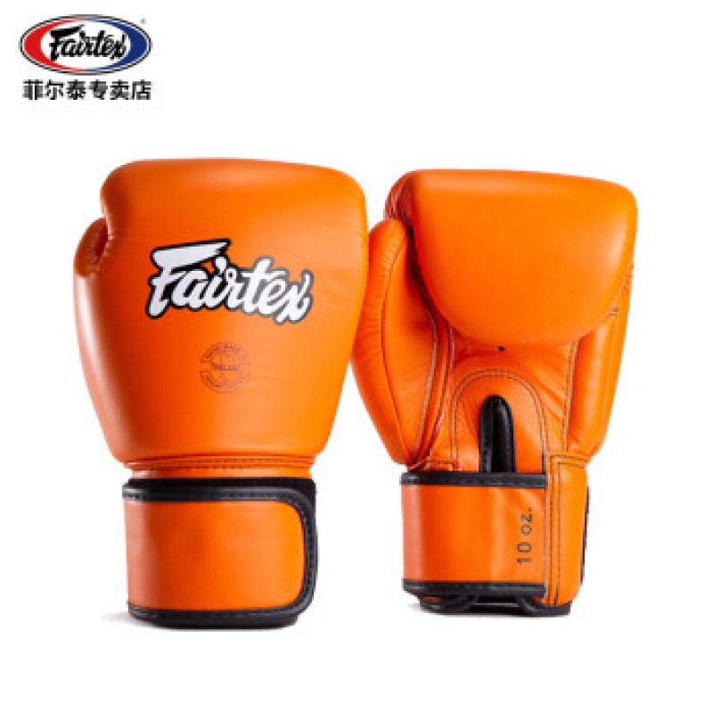 Fairtex 태국 소가죽 권투 글러브 복싱 훈련 휘트니스 글러브 BGV16 오렌지 12온스