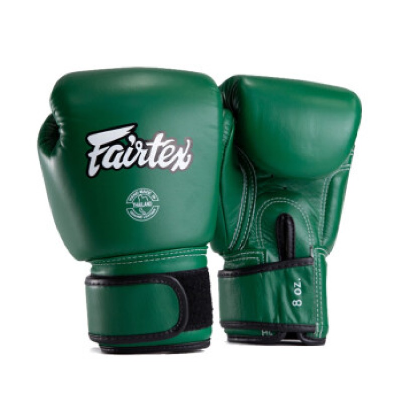 Fairtex 태국 소가죽 권투 글러브 복싱 훈련 휘트니스 글러브 BGV16 그린12oz