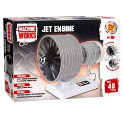 Machine Works MWHJ01 제트 엔진 장난감-모형 조립 키트-특징 사운드 및 조명, 40개 이상의 부품, 10년 이상, 멀티