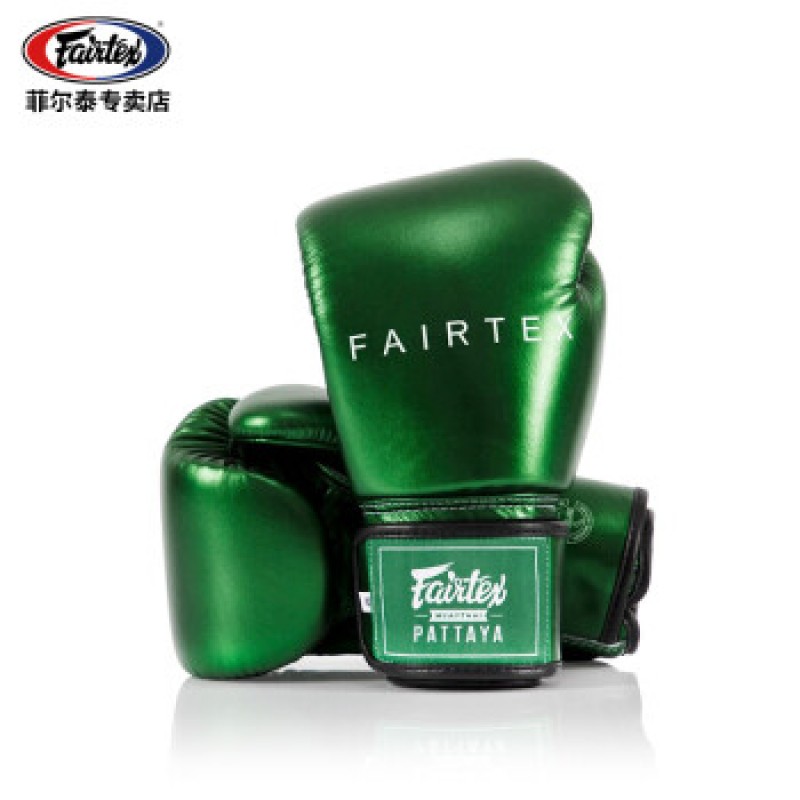 Fairtex 태국 권투 장갑 한정판 복싱 훈련 산다 성인 글로브 BGV22 그린 10oz