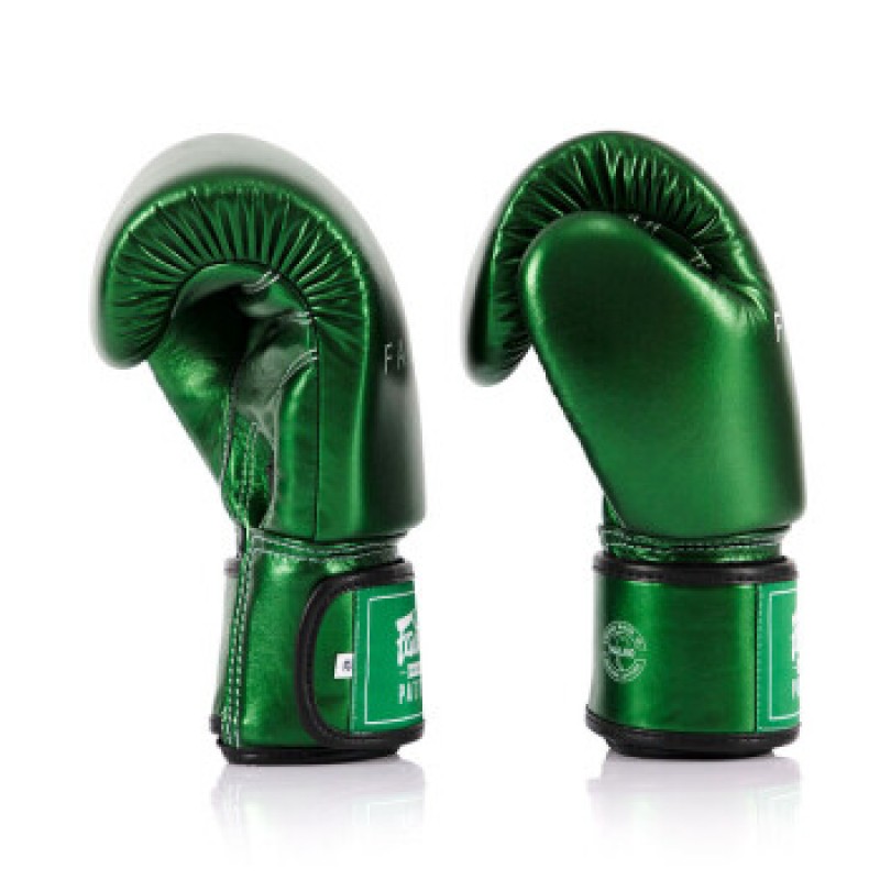 Fairtex 태국 권투 장갑 한정판 복싱 훈련 산다 성인 글로브 BGV22 그린 10oz