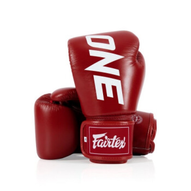 Fairtex 태국 권투 훈련 들러브 BGV1-ONE 레드 12oz