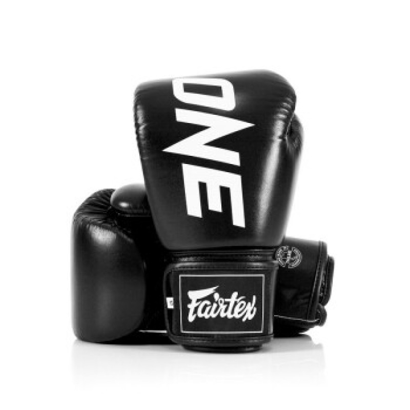 Fairtex 태국 권투 훈련 들러브 BGV1-ONE 블랙 12oz