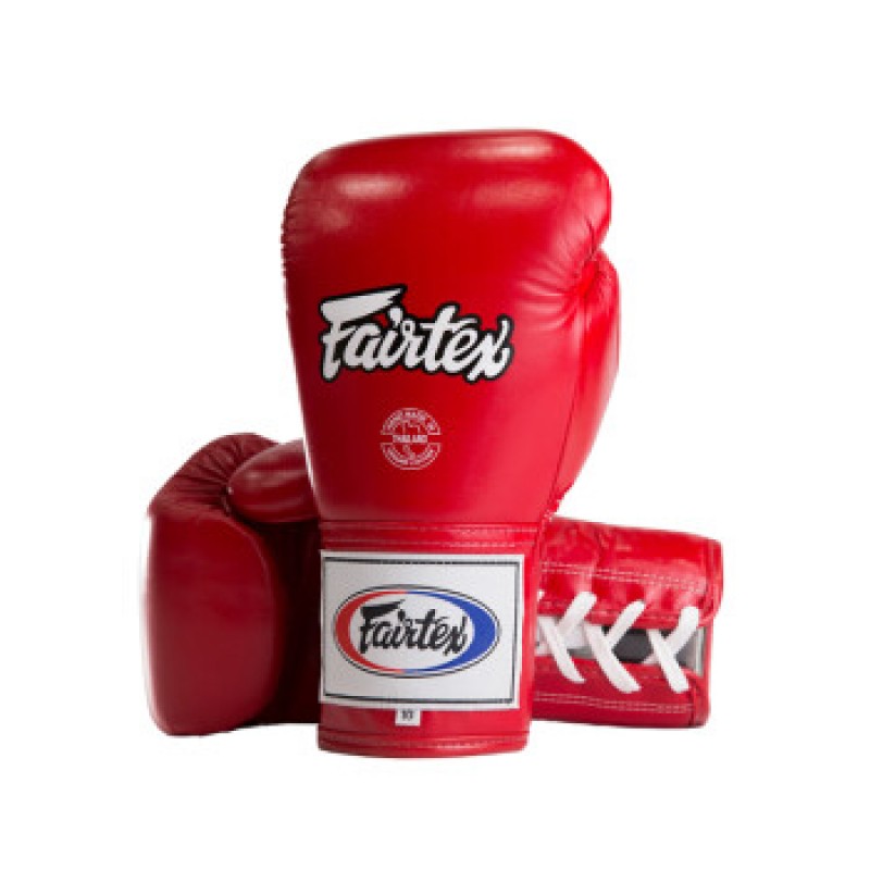 Fairtex 태국 BGL6 복싱 글러브 훈련 권투 산다 무에타이 성인 로프 권투 장갑 레드 12oz