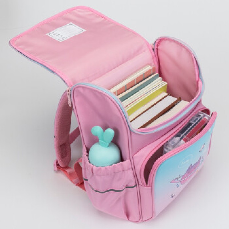 초등학생 1~4학년 아동용 대용량 경량 방수 핑크 책가방+보조가방+필통
