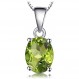 JewelryPalace 천연석 탄생석 8월 페리도트 목걸이 펜던트 스털링 실버 925 체인 45cm
