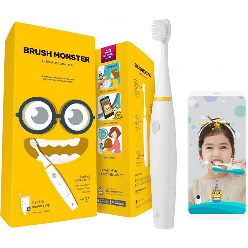 BRUSH MONSTER 브러쉬 몬스터 스마트폰 연동 어린이용 스마트 트래킹 전동 칫솔