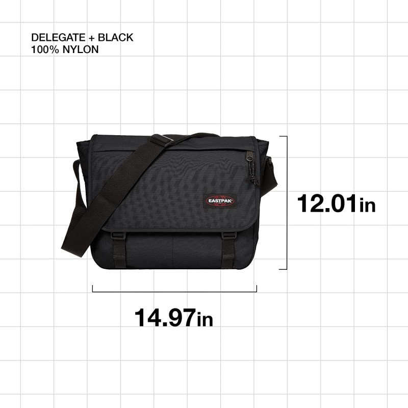 Eastpak Delegate + 메신저 백, 38cm, 20L, 블랙