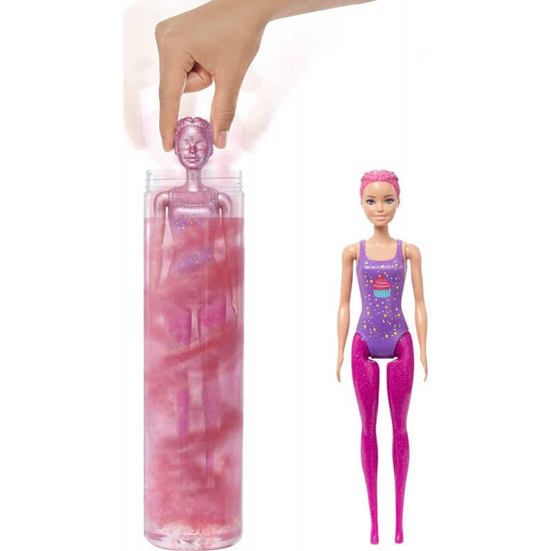 Barbie 컬러 리빌 글리터 헤어 스왑 인형 25가지 헤어스타일링 및 파티 테마 서프라이즈