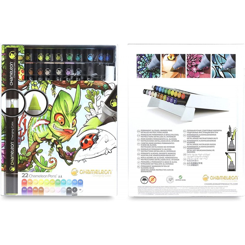 Chameleon Art Products - 22개의 디럭스 영구 펠트 마커 펜