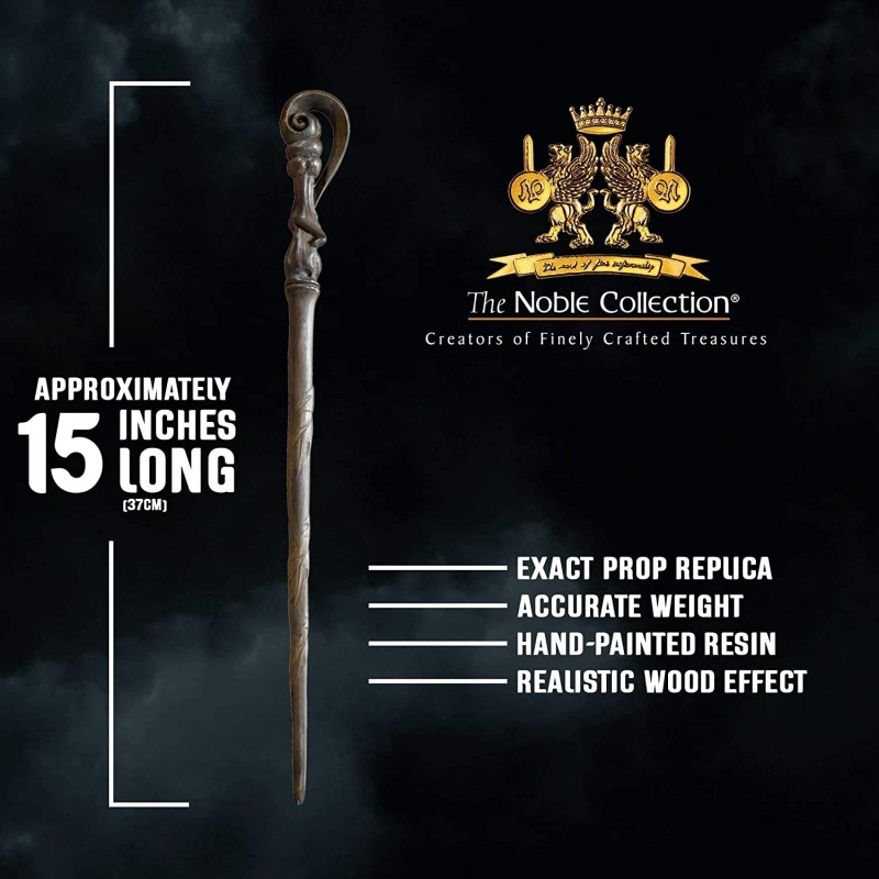 더 노블 컬렉션 이름표가 있는 15인치(38cm) 지팡이 - 해리 포터 영화세트 소품 완드