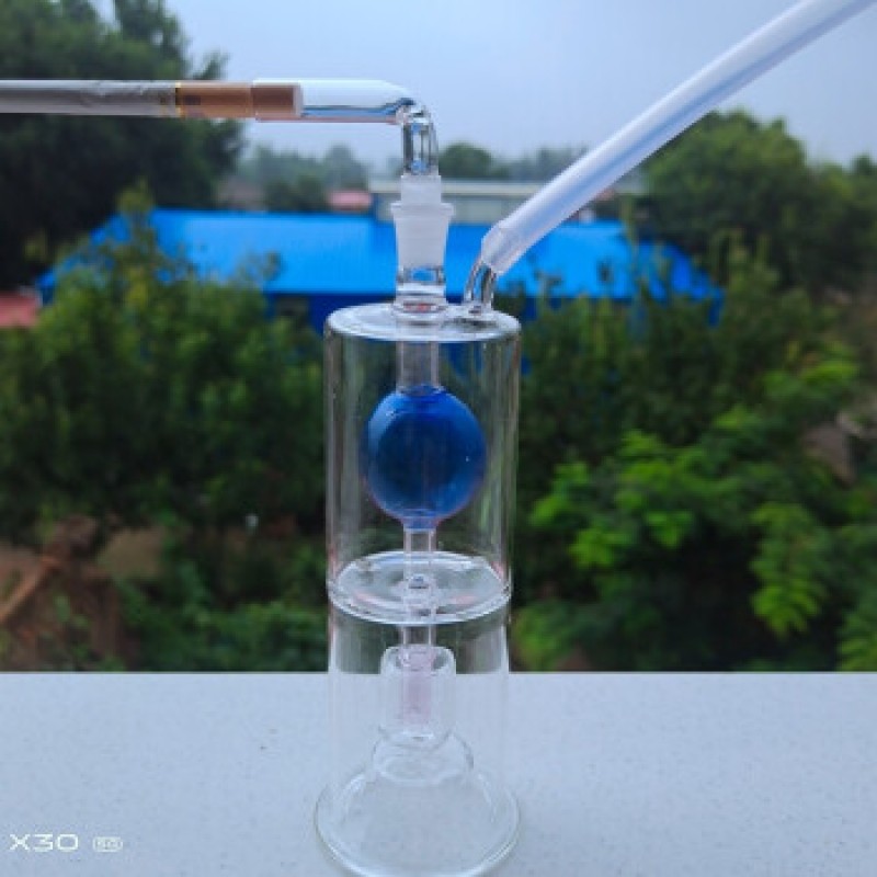 Baodian 물 담뱃대 이중 필터 유리 물 담뱃대 풀세트 색상랜덤