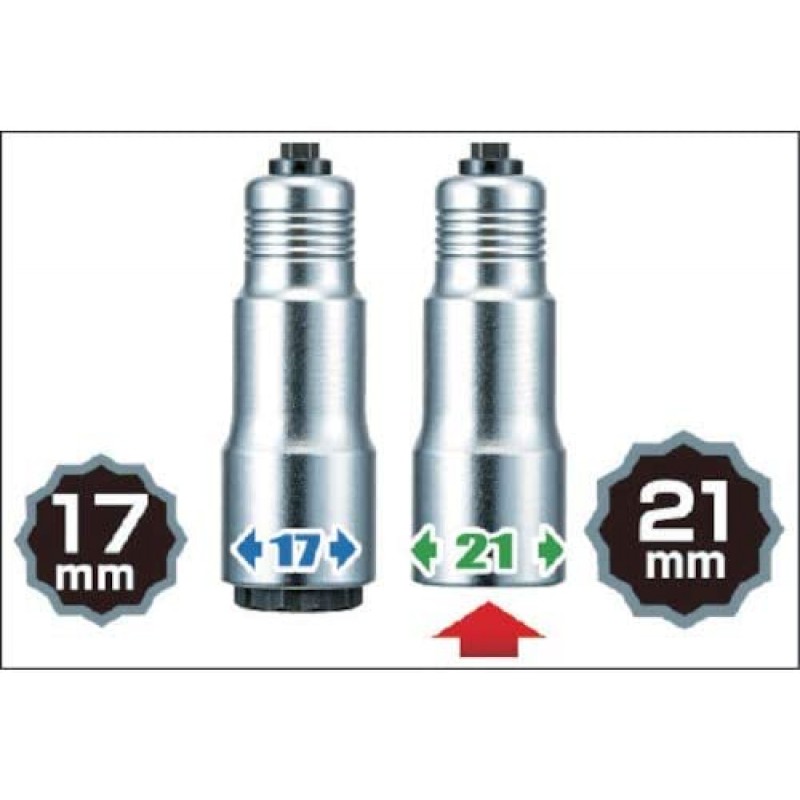 타지마(Tajima) 임팩트 드라이버용 내구 소켓 12각 TSK-T1721-12K 17×21mm 1개