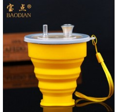 Baodian 실리콘 물 담뱃대 더블 필터 물 담뱃대 파이프 색상랜덤