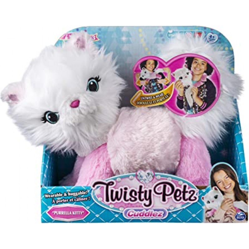 Twisty Petz Cuddlez, Purrella Kitty Transforming Collectible 아이들을 위한 봉제 인형 4세 이상