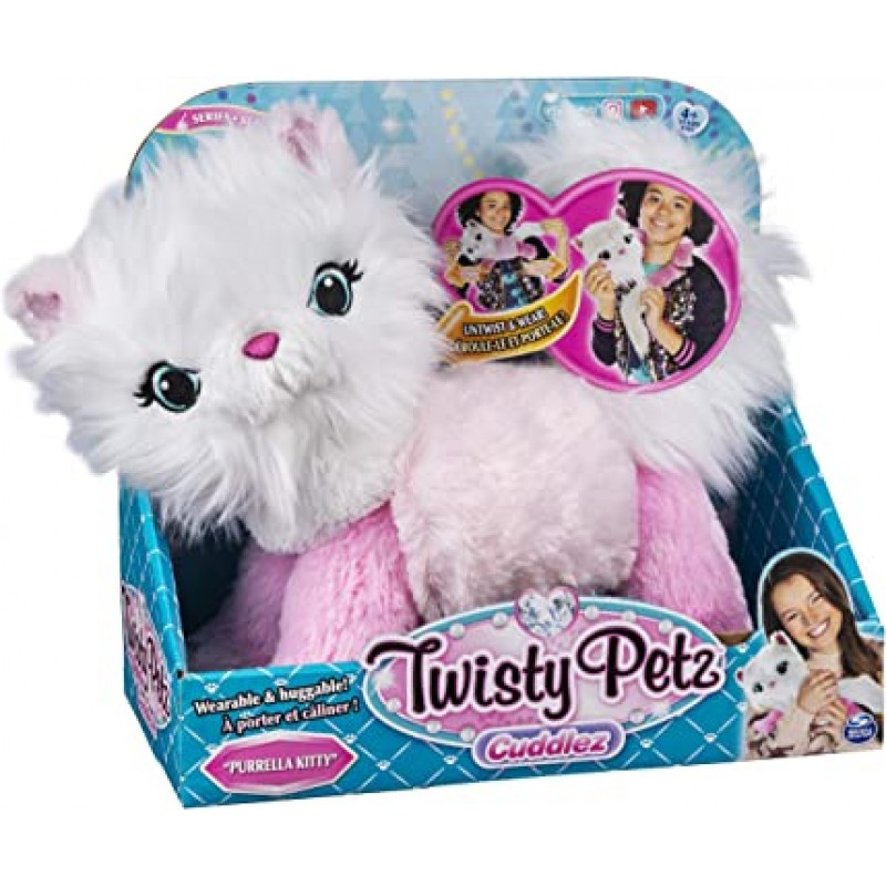 Twisty Petz Cuddlez, Purrella Kitty Transforming Collectible 아이들을 위한 봉제 인형 4세 이상