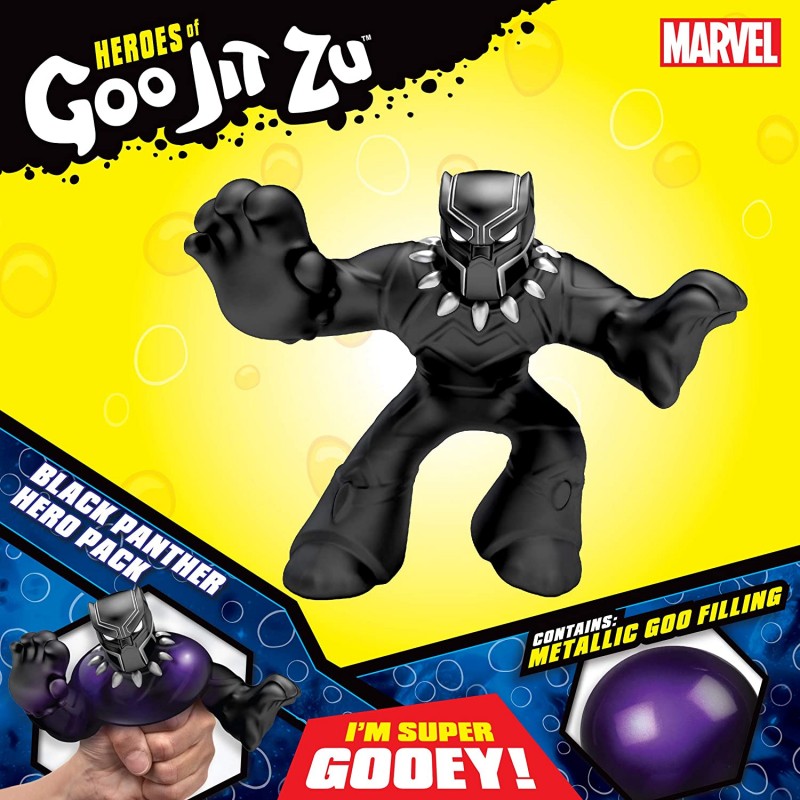 Heroes of Goo Jit Zu 라이선스 마블 히어로 팩 - 블랙 팬서, 멀티컬러, 41099