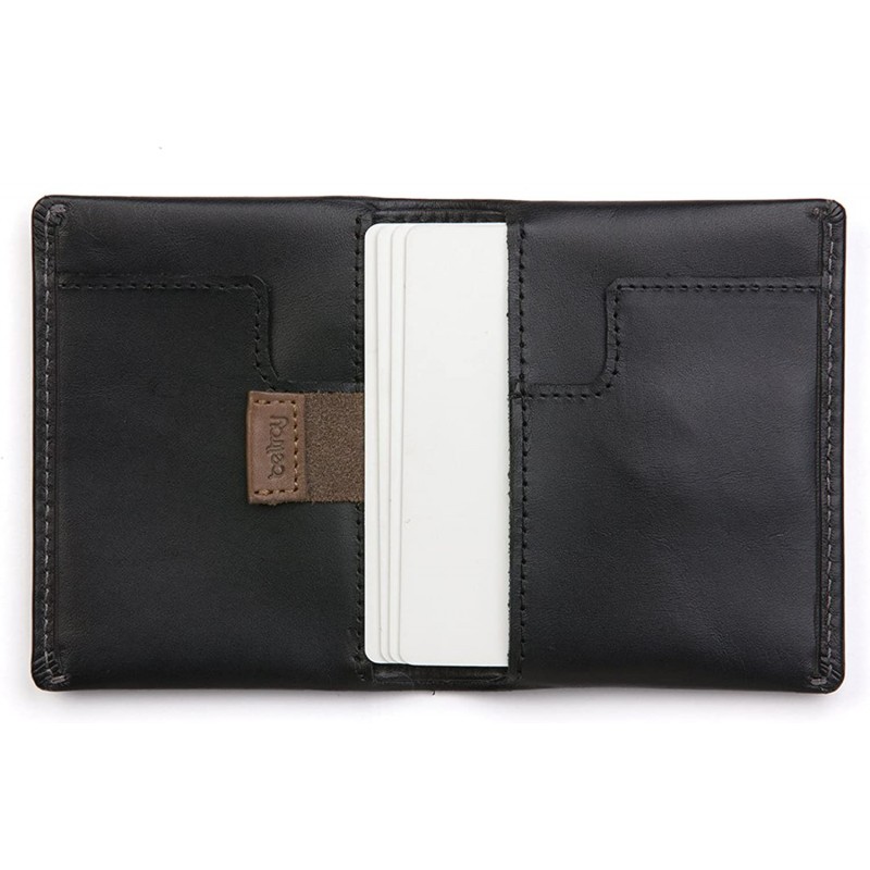 Bellroy Slim Sleeve 슬림 가죽 반지갑 얇은 2단 디자인 - 블랙