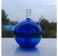 Baodian 원형 물 담뱃대 더블 필터 유리 물 담뱃대 풀세트 색상랜덤