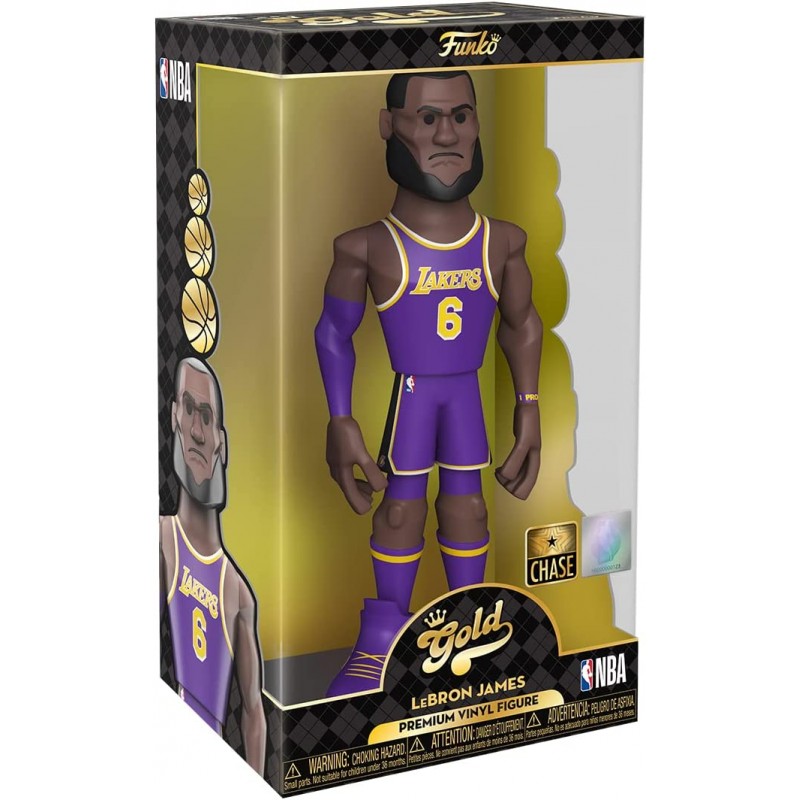 Funko 57290 Gold 12 NBA: Lakers- LeBron CHASE!! 이 POP! 피규어 특별 추가 대안 RARE 체이스 버전