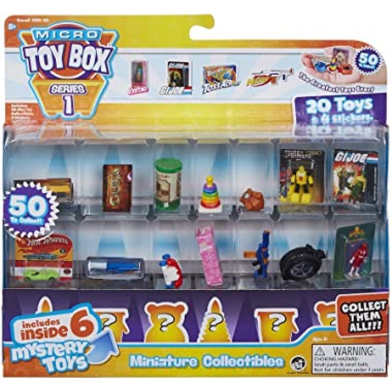 Micro Toybox COLLECTABLES 20 팩 - 다양한 스타일의 장난감 수집, 교환, 전시할 수 있는 미니 장난감