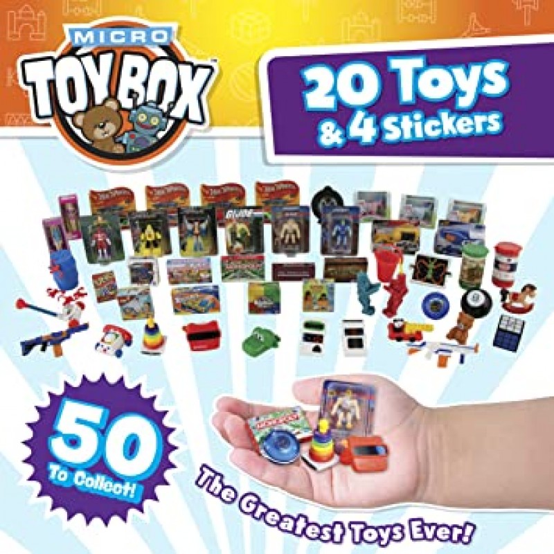 Micro Toybox COLLECTABLES 20 팩 - 다양한 스타일의 장난감 수집, 교환, 전시할 수 있는 미니 장난감