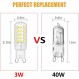 G9 LED 전구 3W 28W 30W 40W 할로겐 Led 쿨 화이트 6000K, 깜박임, 조광 없음 400LM, AC 220-240V, 10팩