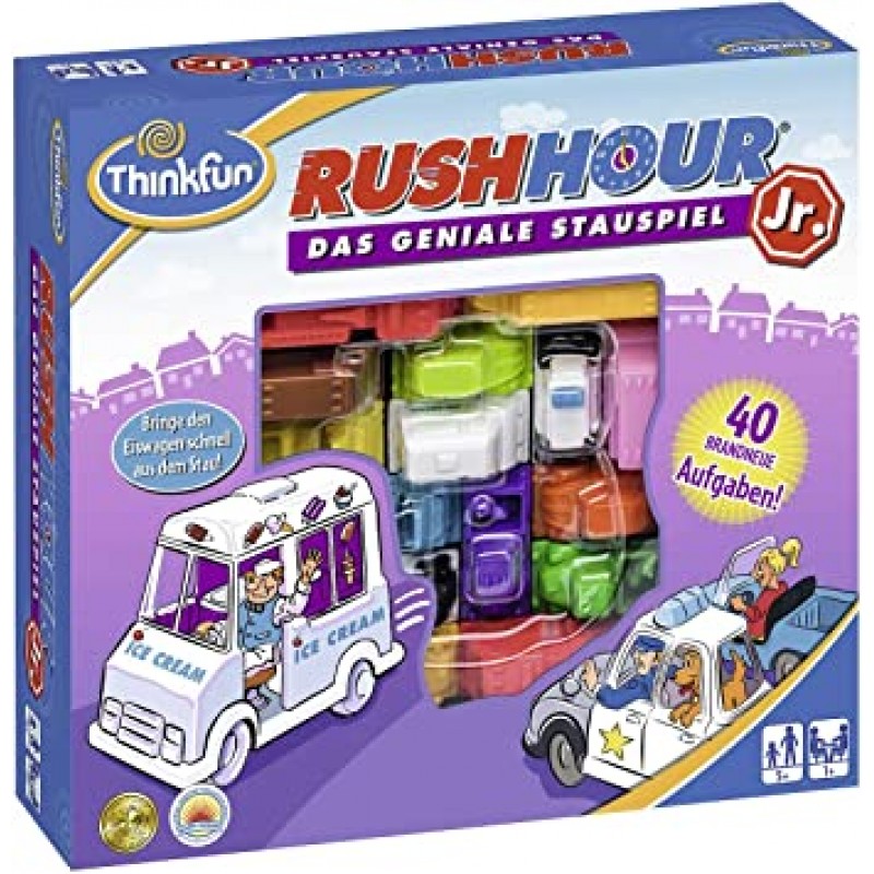 ThinkFun 76303 Rush Hour® Junior 어린 플레이어를 위한 유명한 논리 게임