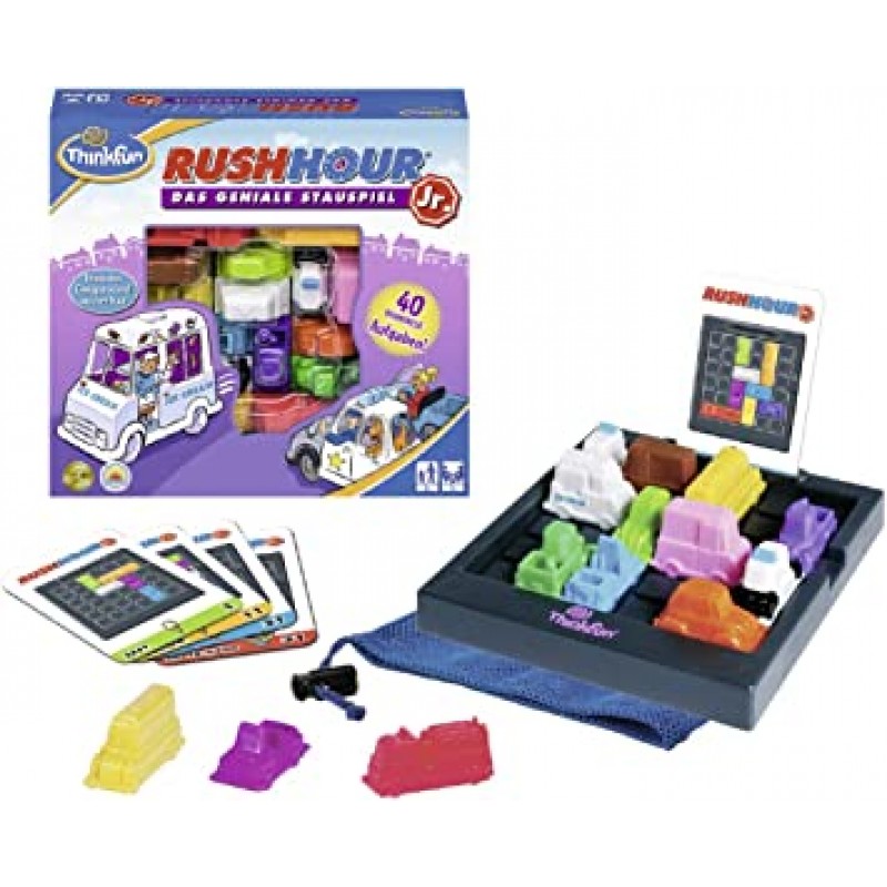 ThinkFun 76303 Rush Hour® Junior 어린 플레이어를 위한 유명한 논리 게임